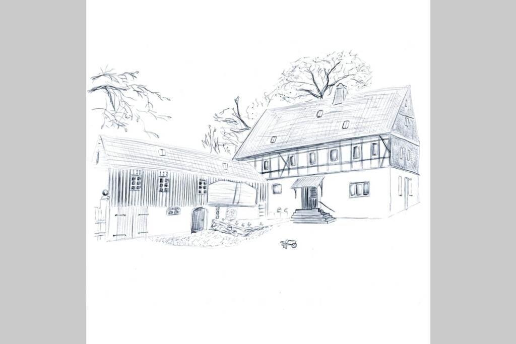 Mothsgut - Moderne Ferienwohnung Auf Dem Bauernhof Im Erzgebirge Oelsnitz  المظهر الخارجي الصورة